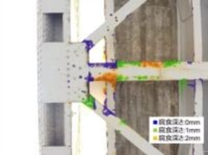 ドローン撮影画像で鋼材腐食の深さを推定　NTT eドローン