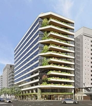 「博多新三井ビル」建替　博多駅前に地上と地下をつなぐ回遊空間