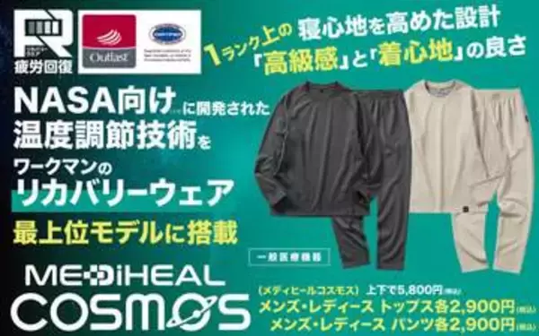 ワークマン、リカバリーウェア最上位モデル　NASA向け温度調節技術＋高級感