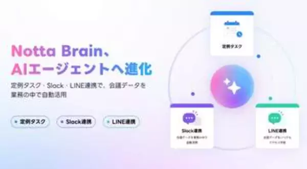 Notta、AIエージェント「Notta Brain」に定例タスクやSlack・LINE連携
