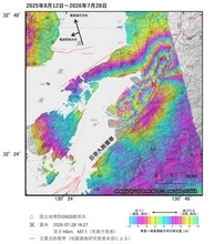 だいち2号、熊本地震による地殻変動を観測　日奈久断層帯で最大約50cm
