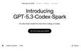 「OpenAI、超高速応答の新AIモデル「GPT-5.3-Codex-Spark」」の画像1