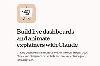 Claudeに新機能「ダッシュボード」　プレゼン動画「Motion」も