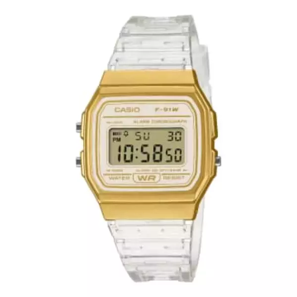 チープカシオ「F-91W」にクリアバンド+メタルカラーの新色