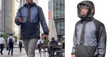 青山、顔まで隠れる「着る虫よけ」