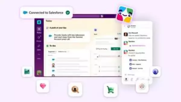 セールスフォース、Slackを全顧客に標準提供　Slackbotも連携