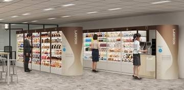 KDDI・ローソン、“商品棚”単位で設置できるオフィス無人コンビニ