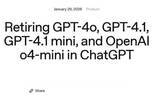 「「さよならGPT-4o」　2月13日にChatGPTで提供終了　APIは継続」の画像1