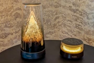 照明? いいえルーターです　ファーウェイ“山が光る”メッシュWi-Fi