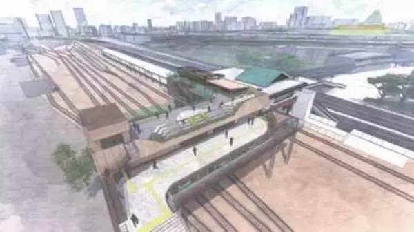 JR西、大阪城公園駅に歩行者デッキ　新開発エリアに接続