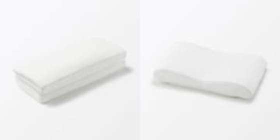 無印、折りたたみ式で高さ調整できる枕・寝返りを受け止める低め枕