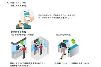 SuicaとICOCA「みせるモバイル定期券」27年春開始　ICエリア外でも定期