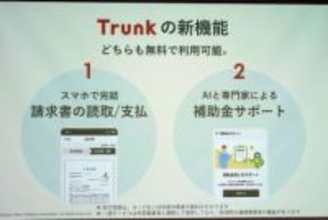三井住友の法人口座「Trunk」、カード払いや補助金サポートなど新機能