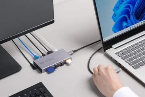 10ポートを小さな本体に詰め込んだドッキングステーション「USB-CVDK22」、サンワサプライが発売