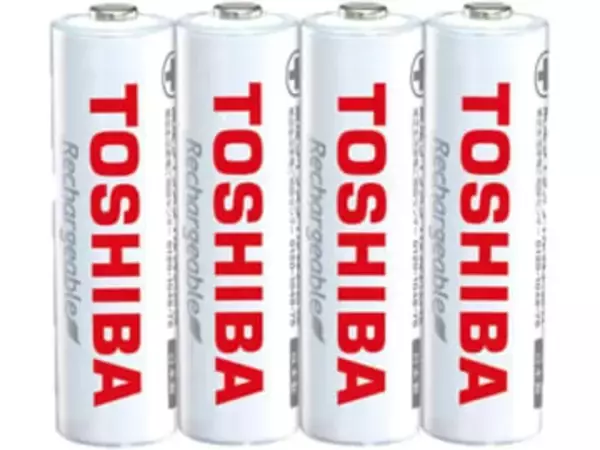 東芝の充電池やアルカリ乾電池がAmazonで安い！　1000回の繰り返し充電に対応する単3×4本入り充電池が1264円、20本入りが5661円。