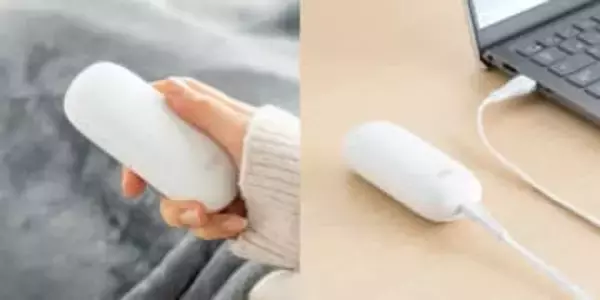 30秒で温かくなり50℃まで調整可能、繰り返し使えるUSB充電式カイロ「400-TOY052W」、サンワサプライが発売