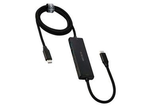 充電ケーブルと一体化したUSBハブ、エレコムが発売