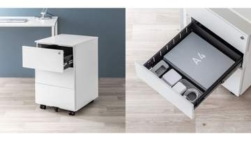 デスク下の空間を有効活用できる、浅型×均等引き出しのデスクワゴン、サンワサプライが発売