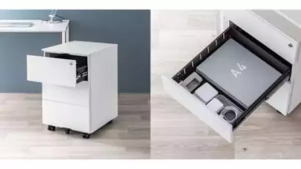 デスク下の空間を有効活用できる、浅型×均等引き出しのデスクワゴン、サンワサプライが発売