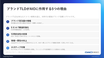 「ブランドTLD」がAIの引用シグナルを強化する？ AIO時代に注目したい企業ドメインの新たな選択肢　“信頼の証明”としてブランドTLDが担う役割を考える＜後編＞