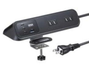 AC×4に最大65WのUSBポートも備えるクランプ式電源タップ「TAP-B114UC-2」、サンワサプライが発売