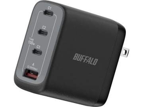 バッファロー製USB充電器がAmazonでお買い得！　合計最大100W出力の4ポート充電器「BSACPD10005C4BK」は5830円