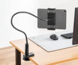 長〜いフレキシブルアームを採用したタブレットスタンド「200-STN096BK」、サンワサプライが発売