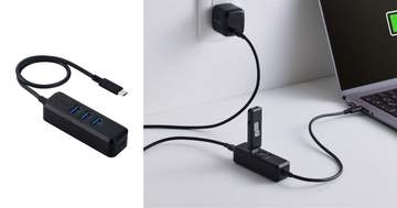 エレコム、マグネットで固定でき、最大95Wの給電もできるUSBハブ「U3HC-T040PBK」発売