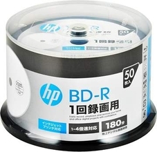 HP（ヒューレット・パッカード）のBD/DVD/CDメディアがAmazonでセール中　1回録画用のBD-R 50枚入りが1692円。DVD-R50枚入りは998円から