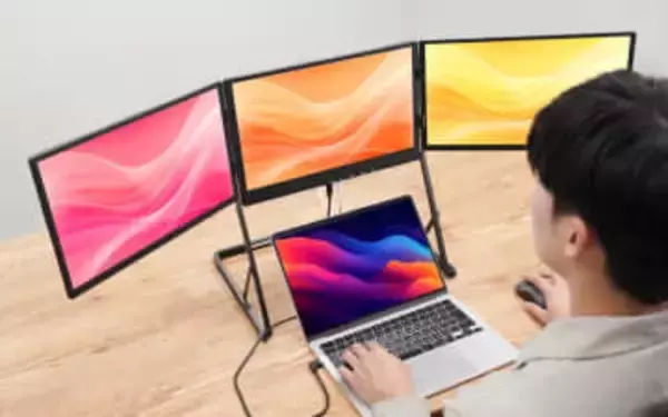 USB Type-Cケーブル1本で最大4画面出力できる拡張モニター、サンコーが発売