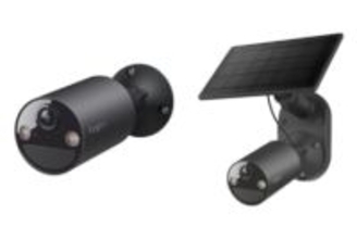 TP-Link、黒い本体の屋外用ワイヤレスネットワークカメラ「Tapo C411」発売　ソーラーパネル付きの「Tapo C411 KIT」も