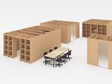 「無印良品、組み立て・解体自在でオフィス環境の変化に柔軟に対応できる「強化ダンボールブース」発売」の画像1