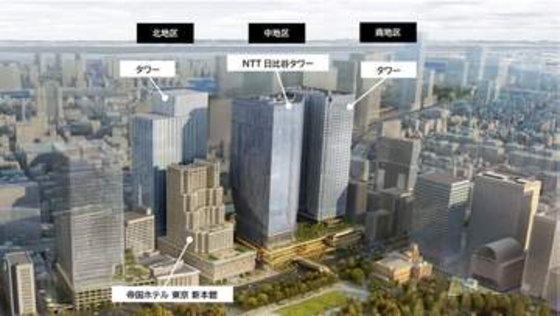 NTT本社が移転予定の「内幸町一丁目街区開発プロジェクト」、街区名称を「HIBIYA CROSSPARK」に決定
