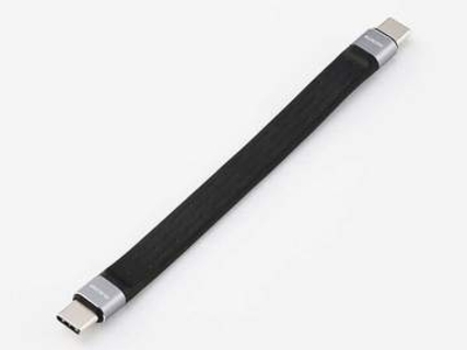 USB 40Gbpsと最大100WのUSB PDに対応、映像・データ・充電の3役を実現した約13cmの短尺Type-Cケーブル、エレコムが発売