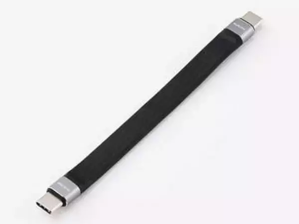 USB 40Gbpsと最大100WのUSB PDに対応、映像・データ・充電の3役を実現した約13cmの短尺Type-Cケーブル、エレコムが発売