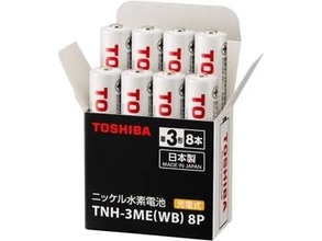 東芝の電池がAmazonでセール中！　充電池やアルカリ乾電池、ボタン電池など　1000回の繰り返し充電に対応するニッケル水素充電池 単3×8本が2633円