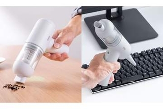 「吸う」「吹く」が1台でできるコードレスハンディクリーナー＆エアダスター、サンワサプライが発売