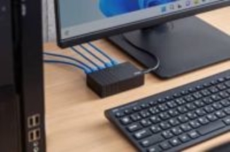 手のひらサイズの5ポートスイッチングハブ「LAN-GIGAC503BK」、サンワサプライが発売