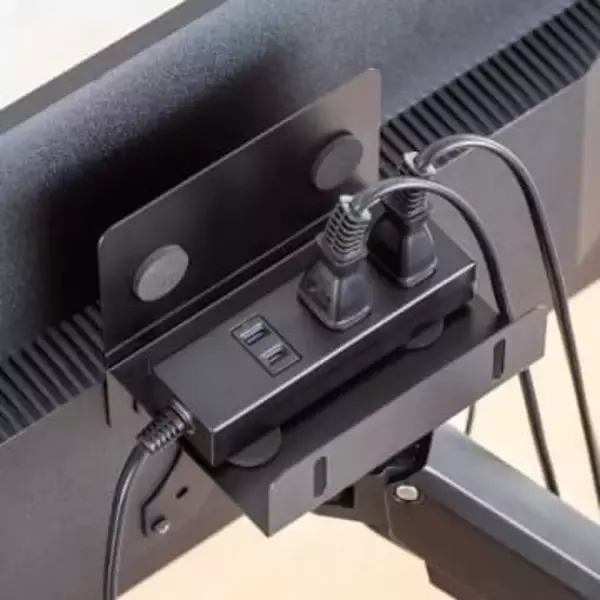 モニター裏に周辺機器を収納できるVESA対応ホルダー「100-VESA011」、サンワサプライが発売