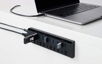 エレコム、個別スイッチとマグネット搭載の10ポートUSBハブ「U3HC-S100SBK」発売　USB Type-C×3、USB Type-A×7の10ポート