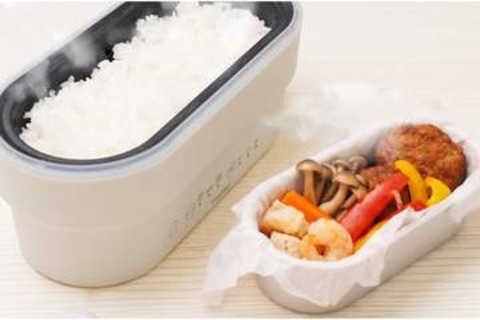 最速14分でご飯が炊けて、同時におかずも温められる弁当箱型のコンパクトな炊飯器、サンコーが発売
