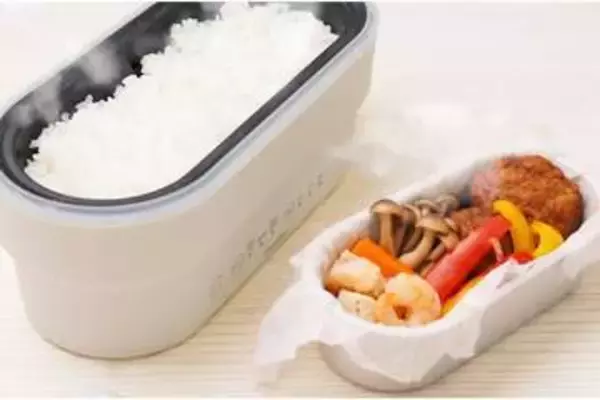 最速14分でご飯が炊けて、同時におかずも温められる弁当箱型のコンパクトな炊飯器、サンコーが発売