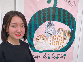 谷花音、愛猫の絵を公開　いたずらする愛猫から「何とか守り抜きました」