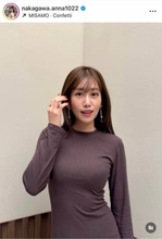 元NHK中川安奈アナ、透け感レースの黒トップスで...色気ダダ漏れ　「猛烈に美しい」「めっちゃくちゃ可愛い～」