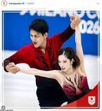 「【フィギュア】「見たことない落ち方」「時が止まった...」　りくりゅうペアに騒然、五輪ペアSPでリフトミス」の画像1