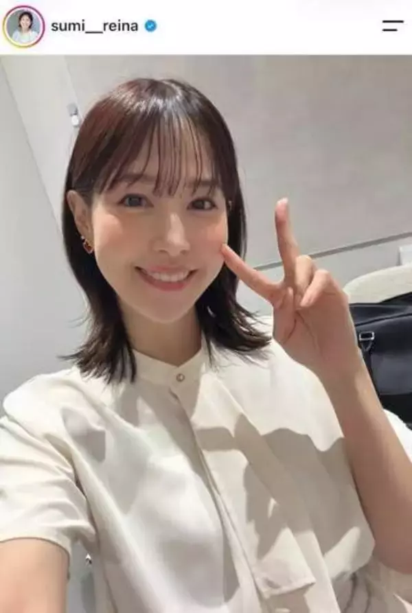 鷲見玲奈アナ、膝上白ミニスカウェア姿にドキっ　「可愛いウェアでテンション上げて、そろそろゴルフの練習頑張ります！」