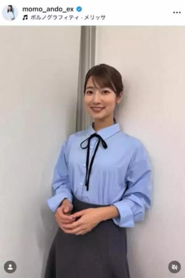 テレ朝「報ステ」安藤萌々アナ、ミニスカゴルフウェアでナイスショット　「今年も70台出せるように頑張ります」