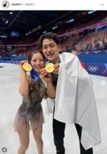 「シルエットがハートに」「これは偶然？」　りくりゅうSNS更新、三浦選手のヘッダーも注目