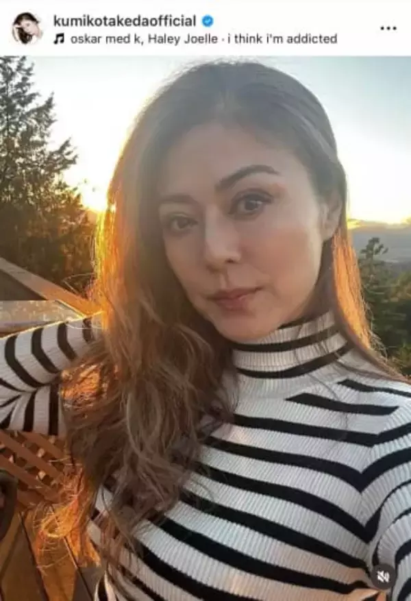 武田久美子、軽やかヘアスタイル＆紫ニットで...色気にドキっ　「めちゃくちゃ綺麗」「素敵な笑顔が最高」