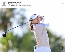 女子ゴルフの渋野日向子、お馬さんポーズでお茶目に新年あいさつ　ジャケット姿も新鮮...かわいさ限界突破